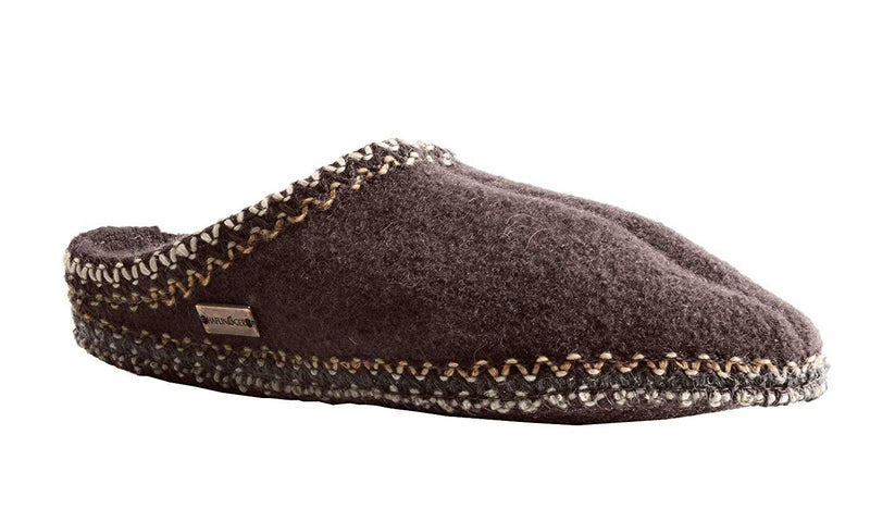 HAFLINGER Alaska AS Unisex Classic Slippers, Smokey Brown, 40EU - Image 1