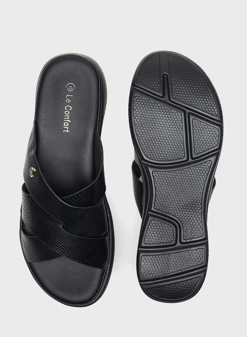 Le Confort Multi Strap Wedge Sandals