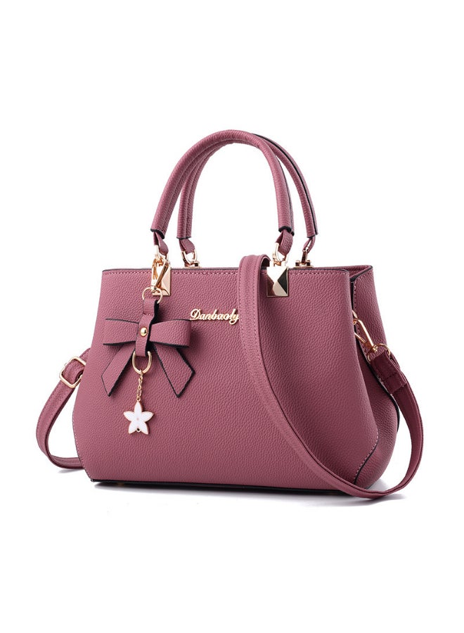 Solid Shoulder Bag With Strap Pink