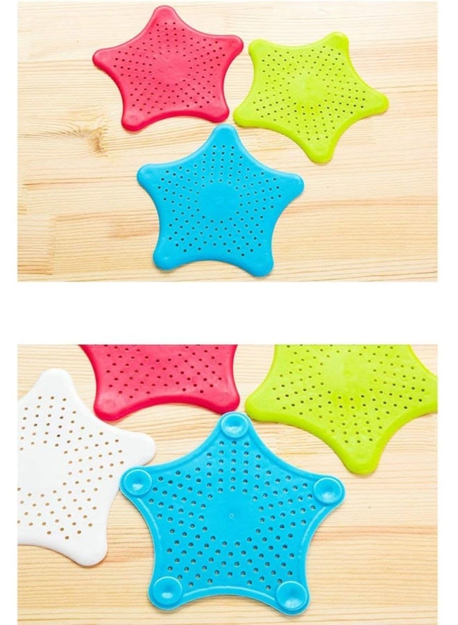 FahionswanAE Creative 5-Pointed Star Sink Anti-Clogging Floor Drain Sewer Filter Starfish Star Silicone Floor Drain - Image 4