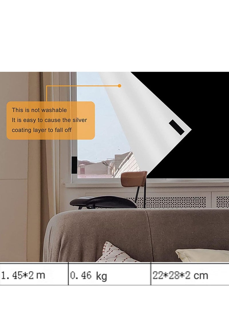 ستائر التعتيم، ستائر تعتيم محمولة مثبتة على النافذة، ستائر تعتيم 420D ستائر تعتيم لغرفة النوم والحضانة والسفر والمركبات الترفيهية 200 × 145 سم - Image 2