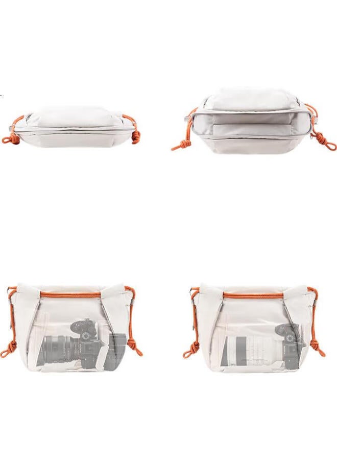 Pgytech Onego Drawstring Bag For Camera, Dandelion Series, Crossbody Bag For Mirrorless Camera, Single Shoulder Photography Bag, Fuji Camera Bag Insert Bag For Sony Canon Camera Bag, Morning Mist Grey - Image 1