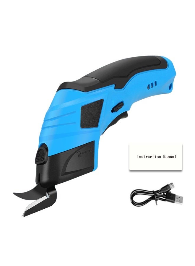 Electric Cloth Cutter, Rechargeable Cardboard Box Cutter,Self-Sharpening & Tool-Free Easy-Swap, Safety Lock, For Cardboard, Carpet, Leather, Crafting(Blue) - Image 1