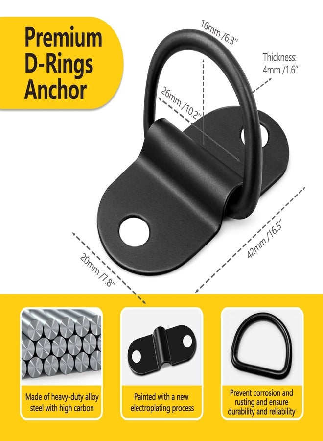 Montane Furniture Anchors for Baby Proofing Furniture Straps 6 Pack Anti Tip Furniture Wall Anchor Securing 400lbs Heavy-Duty Furniture, D Ring Earthquake Mounts Keep Child Pet Safety - Image 2