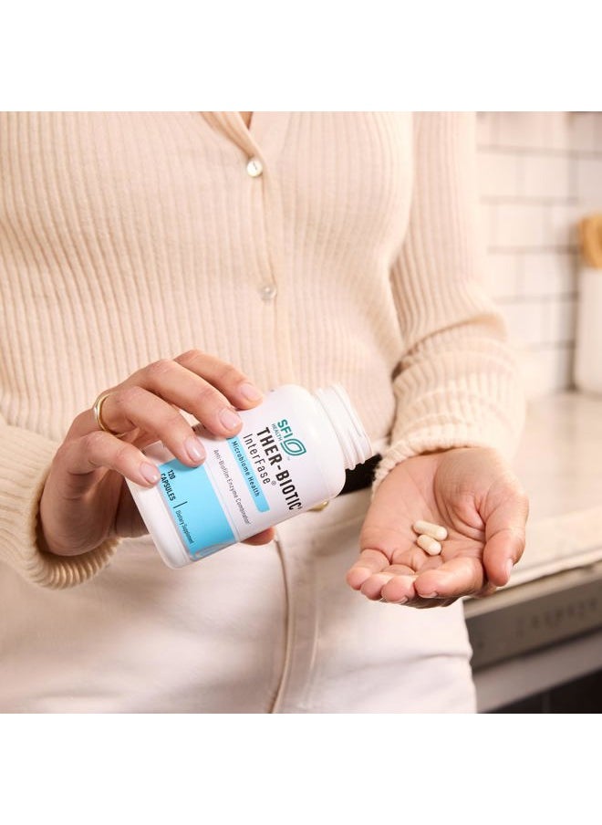 Klaire Labs - SFI Health Ther-Biotic InterFase - Multi Enzyme Formula for Digestive Health & Gut Balance - Designed to Support a Healthy Microbiome (120 Capsules) - Image 1
