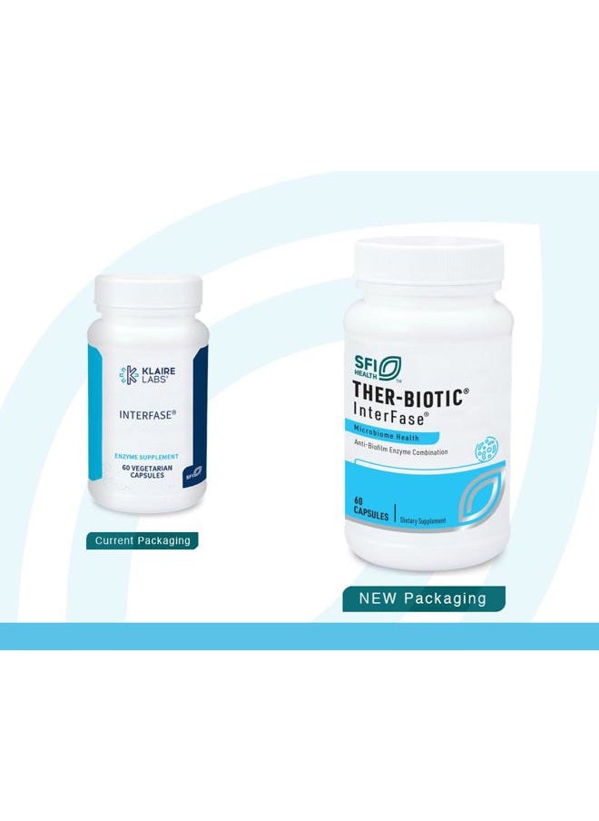 Klaire Labs - SFI Health Ther-Biotic InterFase - Multi Enzyme Formula for Digestive Health & Gut Balance - Designed to Support a Healthy Microbiome (120 Capsules) - Image 1