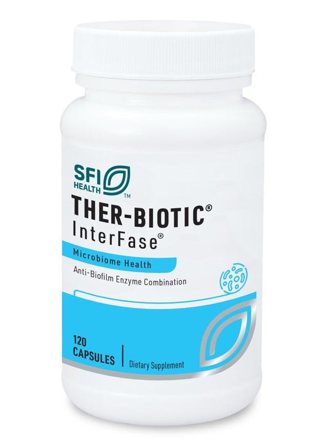 Klaire Labs - SFI Health Ther-Biotic InterFase - Multi Enzyme Formula for Digestive Health & Gut Balance - Designed to Support a Healthy Microbiome (120 Capsules) - Image 1