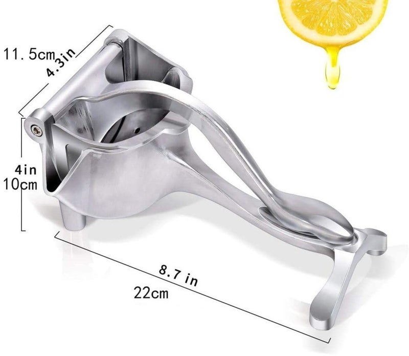 ONISHOMES Heavy Duty Aluminum Manual Fruit Juicer Manual Citrus Press Juicer for Grapefruits Lemon Orange Press Squeezer Silver - Image 3