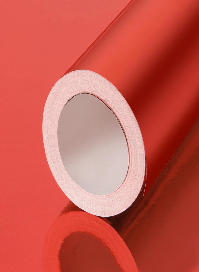 PENPRIS Red Metallic Wrapping Paper Roll- 17in X 49Ft Metal Wrapping Paper Roll for Gift Wrapping Solid Color Paper for Christmas,Birthday,Wedding,Baby Shower PAP12RD15 - Image 3