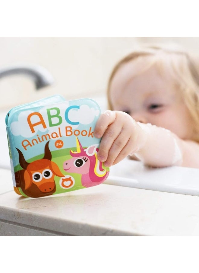 BabyBibi Super Bath Book Set of 12 (Fruits, Ocean Friends, ABC, Numbers Books; Color Recognition Bath Books Including Yellow, Green, Red and Blue Color Topics, ABC Animal Bath Books.  - Image 4