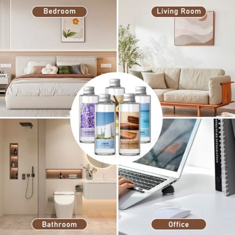 Ocean Reed Diffuser Refill Oil 200ml with 6 Sticks LongLasting Fresh Marine Home Fragrance for Bathroom Bedroom Living Room - Image 5