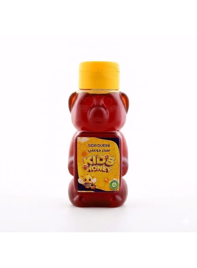 🌳 Natural Doani Sidr Honey for Kids (300ml): Pure Yemeni Gold for Bone Building & Blood Support in a Fun Bear Bottle for Healthy Growth & Royal Protection