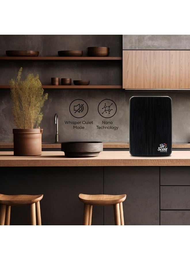Dr Scent Smart Scent Essential Oil Diffuser Machine – Cold Air Nano Technology,Fragrance Diffuser for Home, Office & Small Spaces – Silent Mode, 200ml Capacity (Black) - Image 2