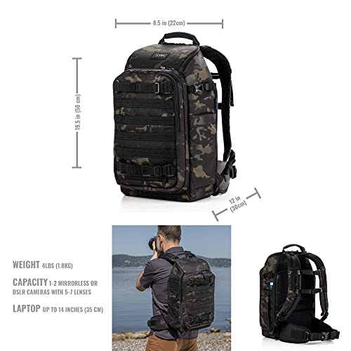 Tenba Axis v2 20L Camera Backpack for DSLR and Mirrorless Cameras and Lenses Plus a 14-inch Laptop – Multicam Black (637-755) - Image 2