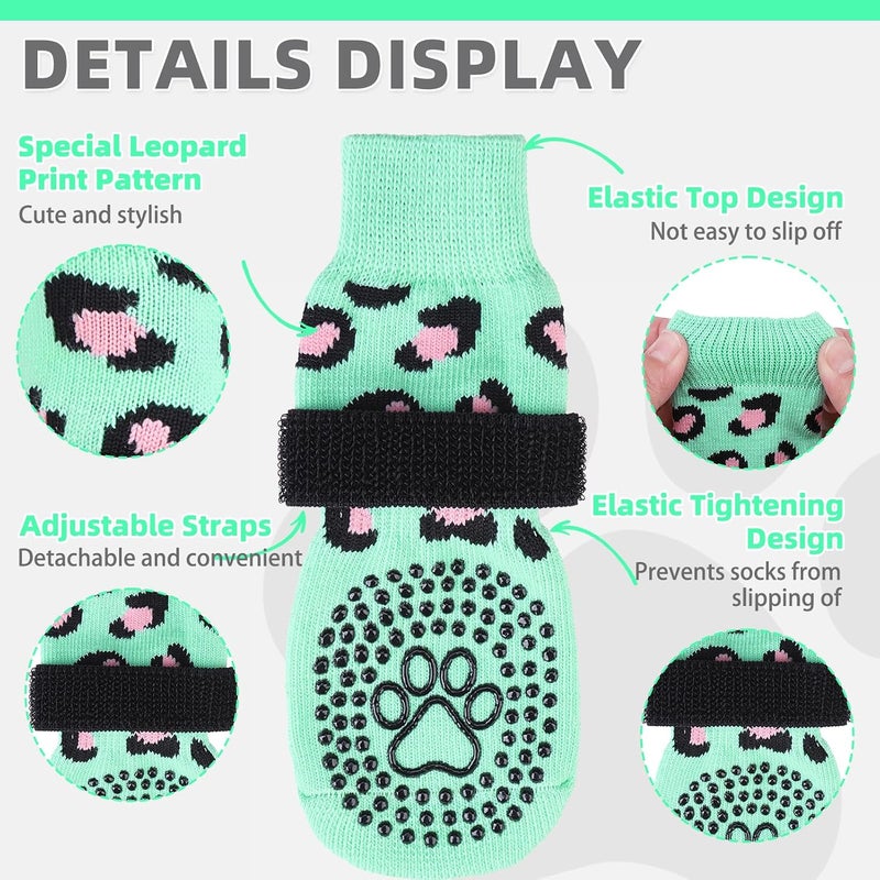 KOOLTAIL Dog Socks for Hot/Cold Pavement to Prevent Licking Paws,Dog Boots&Paw Protector for Hardwood Floors Anti Slip,Traction Control No Twist Grip Booties for Small Medium Large Senior Dogs SM - Image 3