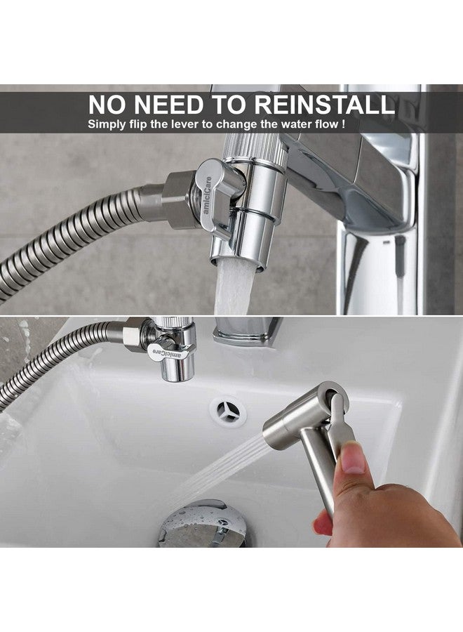 amiciCare Tap Diverter Valve Faucet Splitter, Water Tap Connector with F22 Input for Kitchen Bathroom Hose with M24 Adapter - Image 4