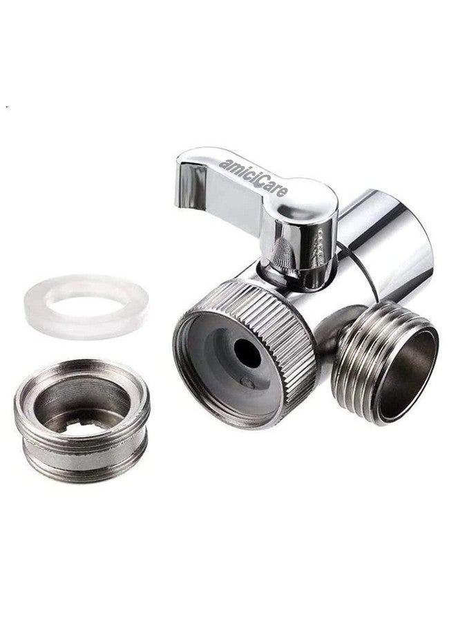 amiciCare Tap Diverter Valve Faucet Splitter, Water Tap Connector with F22 Input for Kitchen Bathroom Hose with M24 Adapter - Image 1