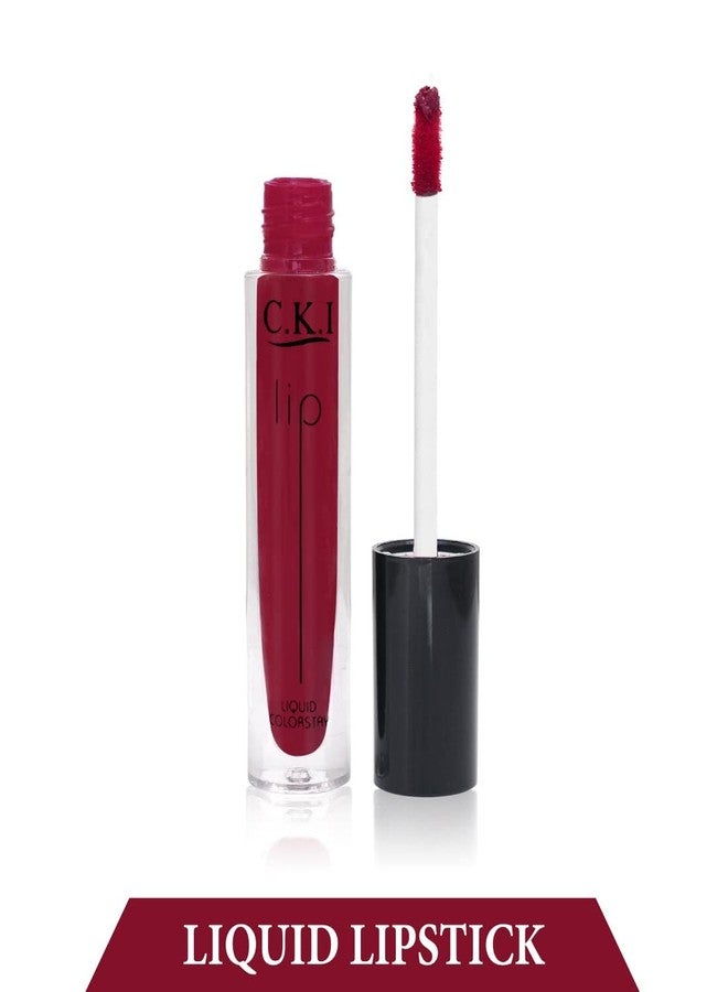 C.K.I Matte to Last Liquid Lipstick, Matte Finish, 4ml - Regal Ruby 708 - Image 3