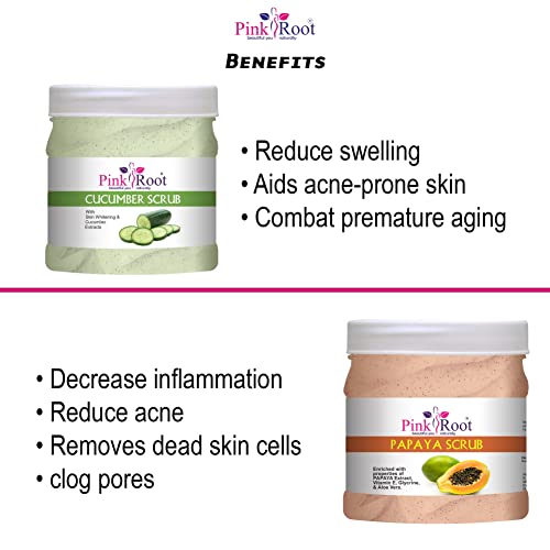 Pink Root Cucumber Scrub 500gm With Papaya Scrub 500gm - Image 5