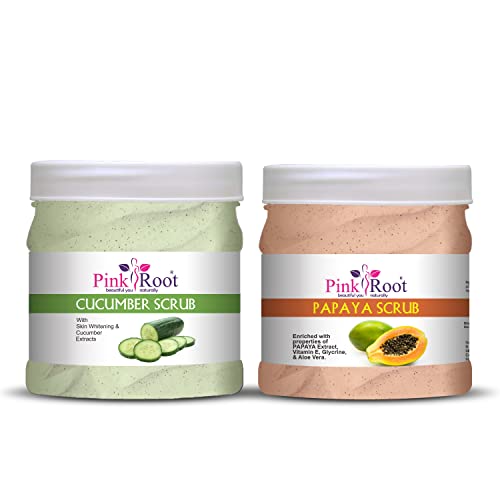 Pink Root Cucumber Scrub 500gm With Papaya Scrub 500gm - Image 1