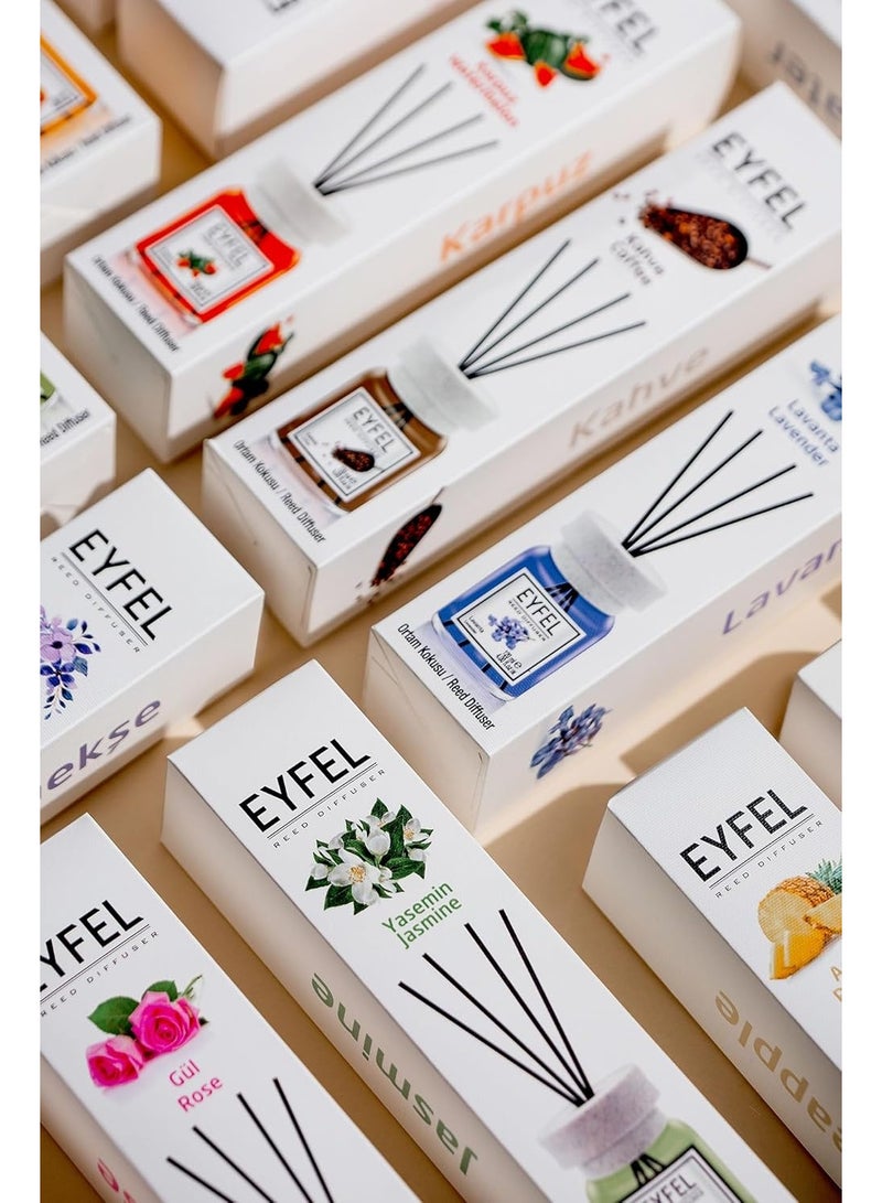 EYFEL EYFEL Pineapple Reed Diffuser, 120ml (4.05 fl oz) | Premium Home Fragrance with Natural Sticks | Long-Lasting Sweet & Fruity Scent for Home & Office  - Image 3