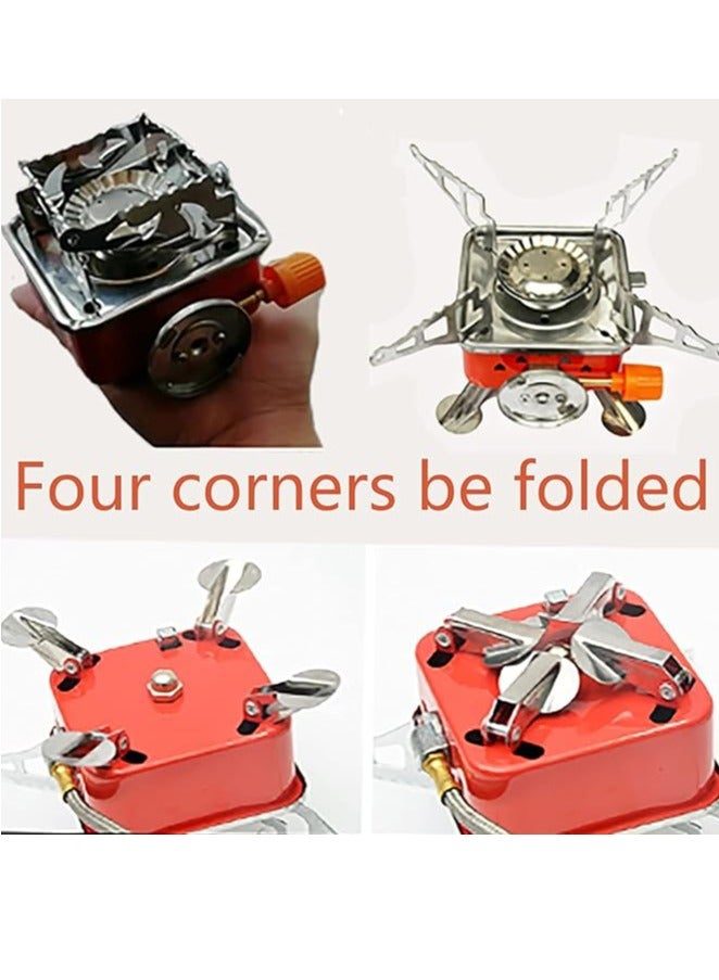 Spaceshoop Portable Stove Outdoor Mini Portable Foldable Square Stove Camping Picnic Long Gas Tank Stove Picnic Cooker Self-Driving Fishing Stove Multicolor - Image 3