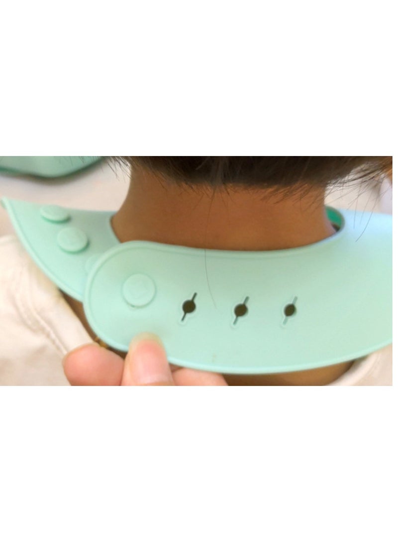 Premium Mint 9 Piece Weaning Feeding Supplies for Toddlers! Bib+Plate+Suction Silicone Baby Bowls! Self Eating Utensils Set with Spoons, Bibs, Plate, Toddlers Spoon Set! Set of 9! - Image 2