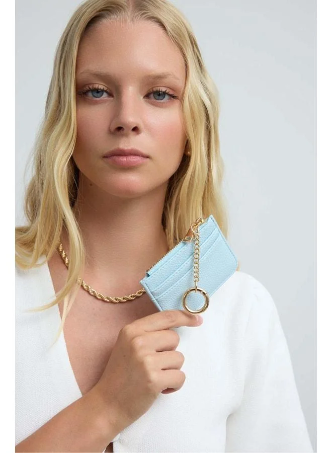 Shule Bags  Nook Zipper Charm Cardholder Baby Blue for Women | Best Price UAE