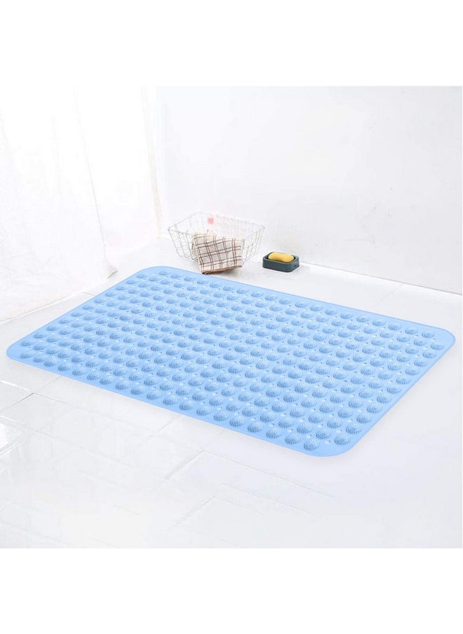 Lifekrafts Anti-Slip Shower Mat For Bathroom Floor Blue, 80X120 Cm (Accu-Pebble)| Bathroom Shower Mat |Anti-Skid Mat For Bathroom Floor  - Image 1