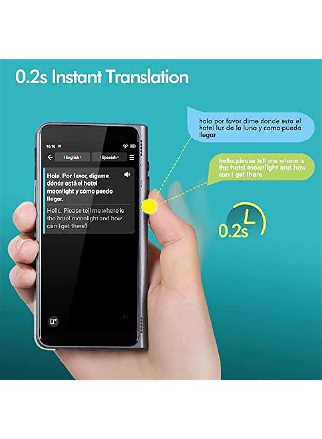 تايم كاتل مترجم لغة فلوينتوك T1 يدعم 40 لغة وترجمة صور، جهاز ترجمة فوري لا يحتاج إلى واي فاي، مع بيانات جوال عالمية لمدة عامين للسفر، مع شاشة HD مقاس 4 انش من تايم كيتل - Image 4