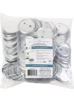 We R Memory Keepers We R Memory Keepers, Button Press Refill-Large, 100 Pack, 2.25 inch, 58 mm Large Homemade Buttons, Create Custom Buttons for School Name Tags, Work Holidays, or Church Kid Activities  - Image 1