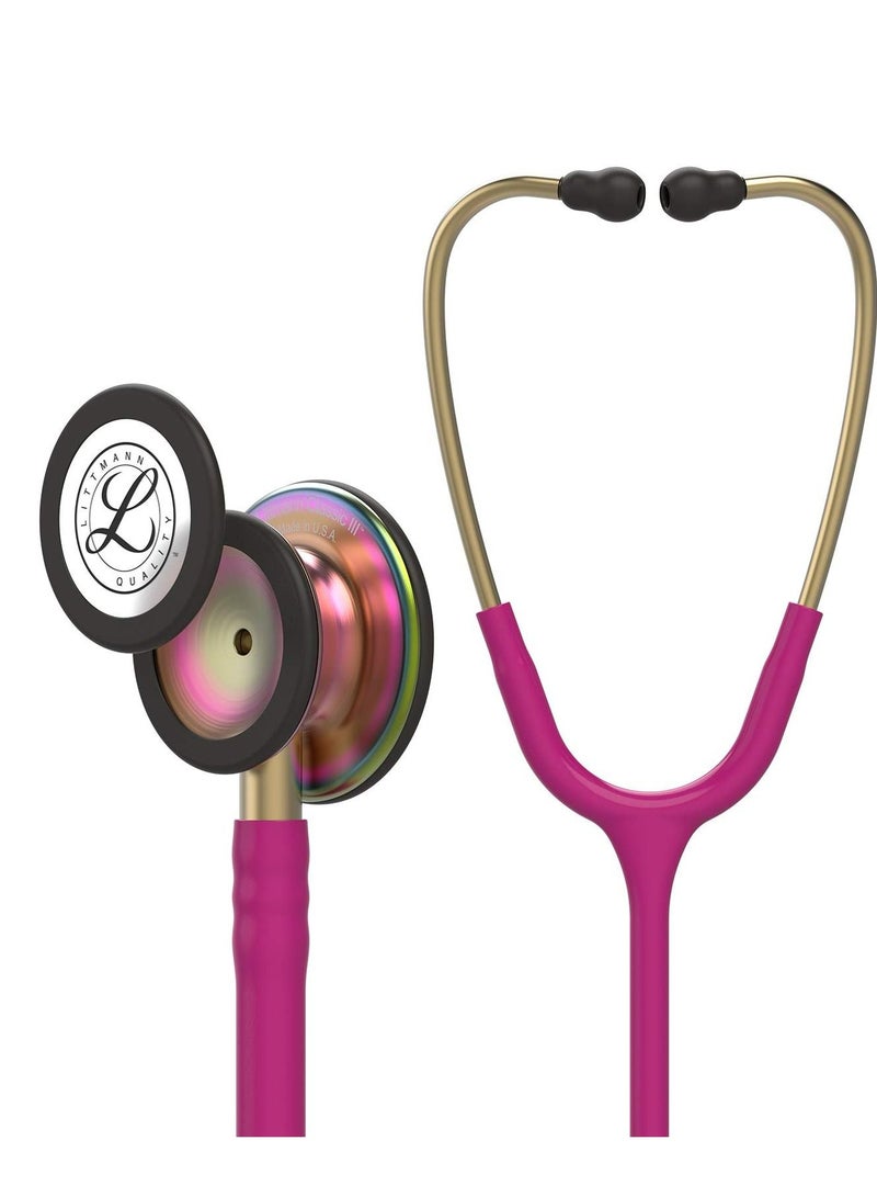 3M Littmann Classic III Monitoring Stethoscope, Raspberry Tube, 27 Inches, 5806 