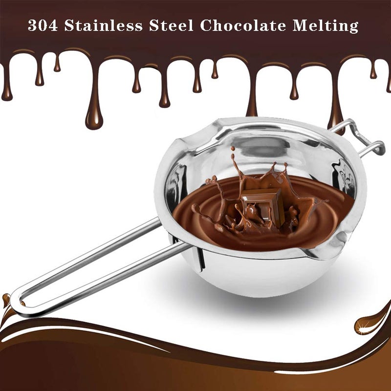 Sysmie Double Boiler Pot Set for Melting Chocolate, Butter, Cheese, Caramel and Candy - 18/8 Steel Melting Pot, 2 Cup Capacity, Including The Biggest and Smallest Capacity… - Image 5