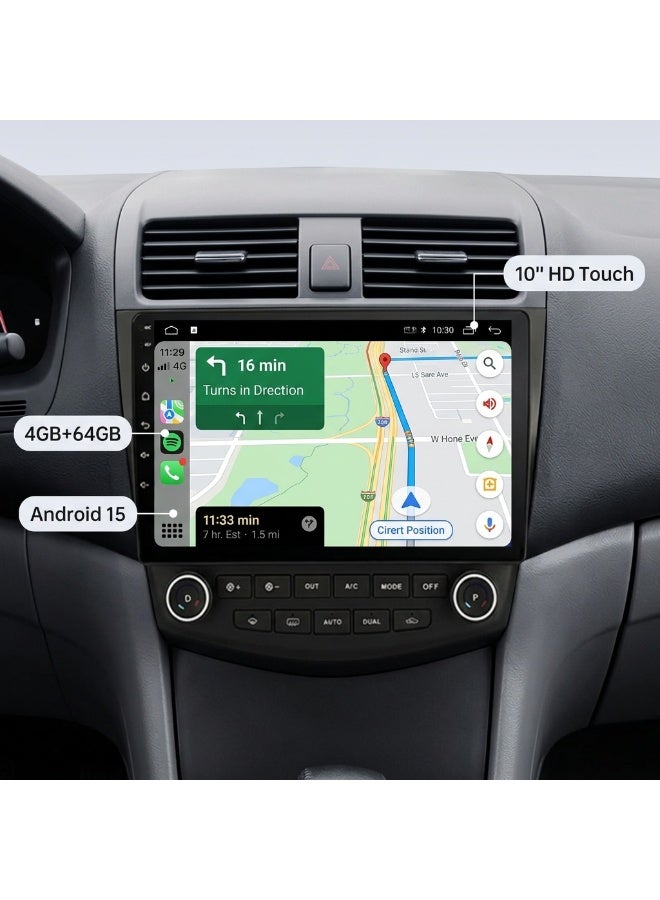 أندرويد سيارة ستيريو راديو مشغل الوسائط المتعددة لهوندا أكورد 2003-2007 GPS الملاحة Wilreess Carplay - Image 3