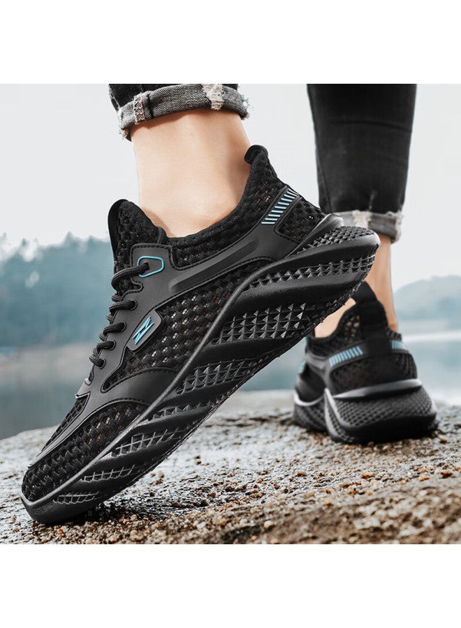 Footoppo Mesh Sports Casual Shoes For Men, Summer Breathable Mesh Shoes, Non-slip Hollow Mesh Thin Shoes For Men In Summer - Image 2