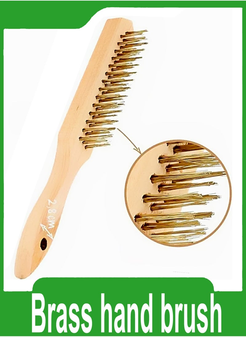 Kana Brass hand brush, wire  - Image 1