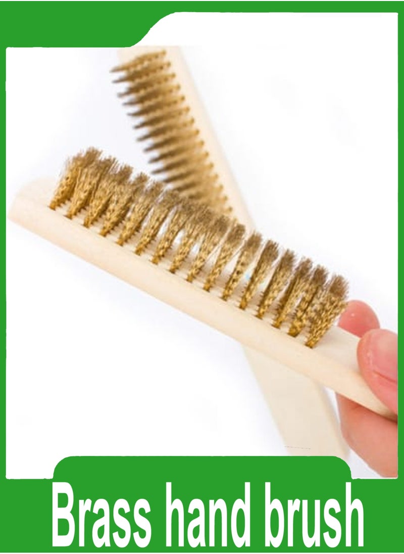 Kana Brass hand brush, wire  - Image 2