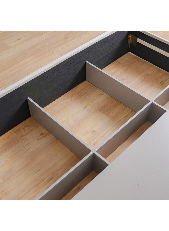 Supreme Benz 160x200 Upholstered Bed | Modern Design Wooden Double Bed Frame Furniture | Comfortable Bed (Mattress Not Included) L215.5xW182xH111cm-Beige - Image 4