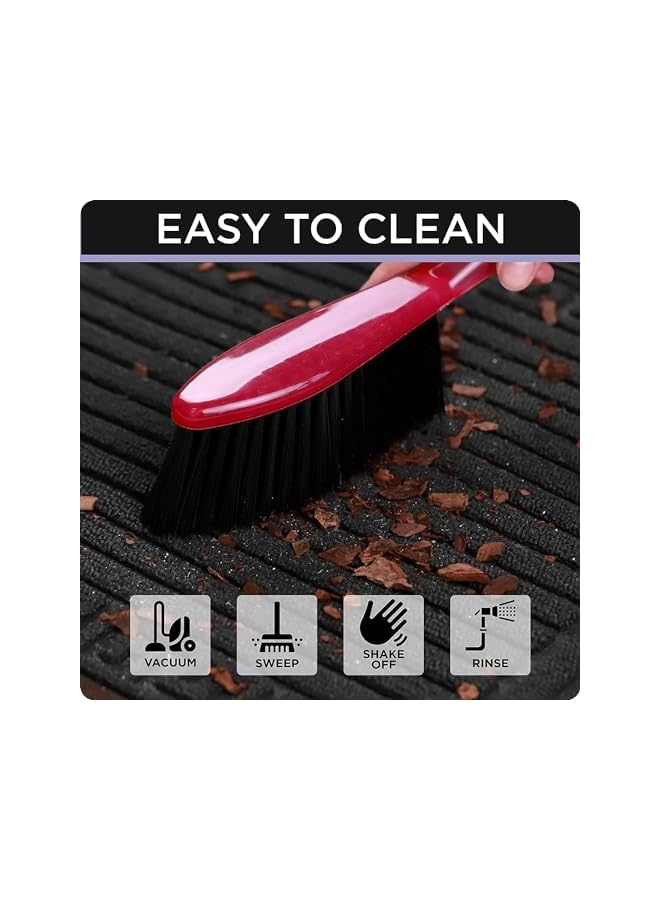 The Bros Welcome Front Door Mat, Heavy Duty Easy Clean Doormat Indoor Outdoor, Waterproof Quick Dry Floor Rug for Home, Garage, Hign Traffic Areas, Non-Slip, Low Profile, 45 * 75CM, Black Gray (Grey) - Image 5