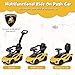INFANS 3 in 1 Ride on Push Car Licensed Lamborghini Baby Stroller Sliding Walking with Parent Control Handle Music Headlight Under Seat Storage Kids FoottoFloor Toy for 1860 Months Yellow - Image 4