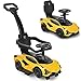 INFANS 3 in 1 Ride on Push Car Licensed Lamborghini Baby Stroller Sliding Walking with Parent Control Handle Music Headlight Under Seat Storage Kids FoottoFloor Toy for 1860 Months Yellow - Image 2