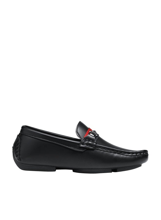 Bruno Marc Boy's SBLS218K Loafer Slip-On Dress Shoes, Black, Size 5 Big_Kid - Image 1