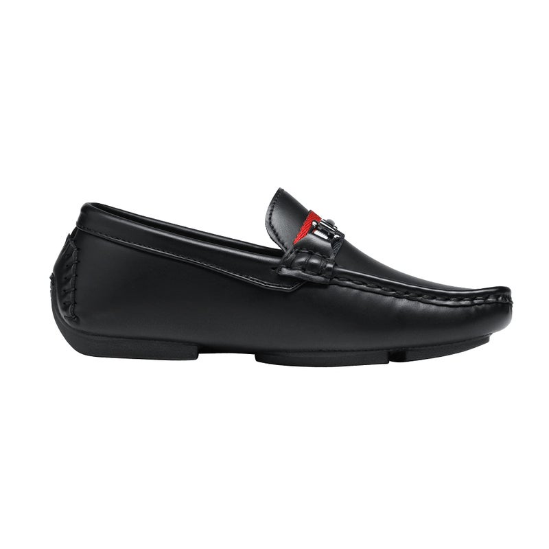 Bruno Marc Boy's SBLS218K Loafer Slip-On Dress Shoes, Black, Size 5 Big_Kid - Image 3