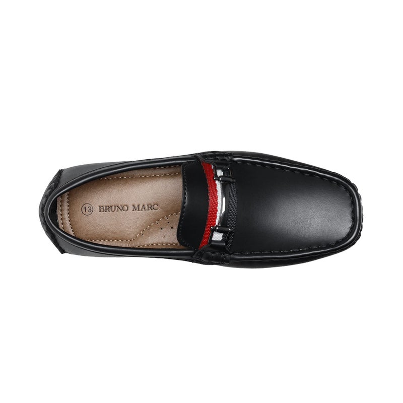 Bruno Marc Boy's SBLS218K Loafer Slip-On Dress Shoes, Black, Size 5 Big_Kid - Image 4