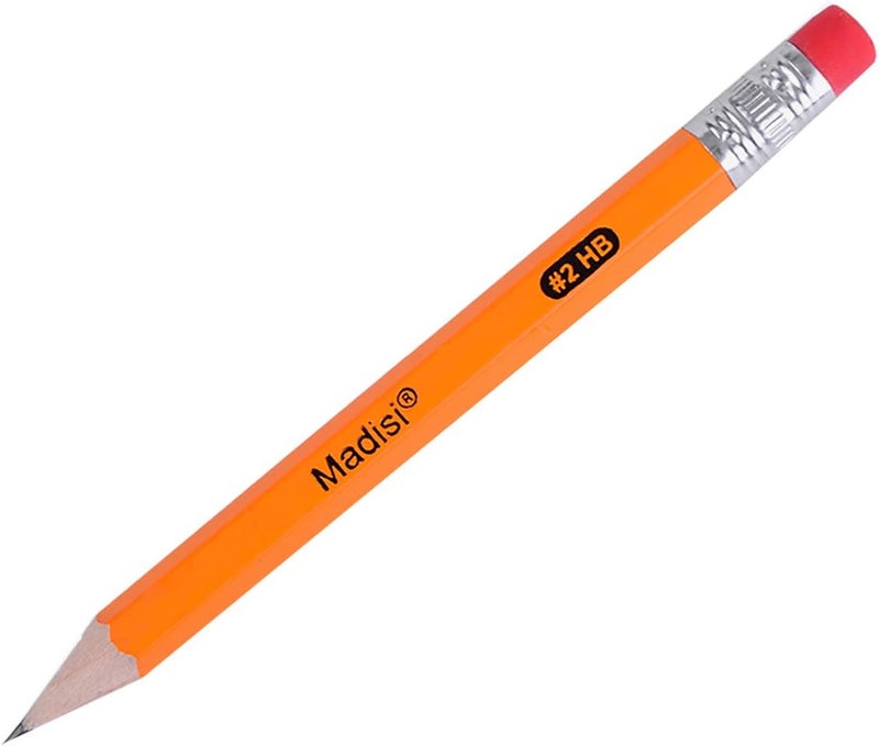 Madisi Golf Pencils With Eraser, #2 HB Half, 3.5" Mini, Pre-Sharpened, 96 Count - Image 2