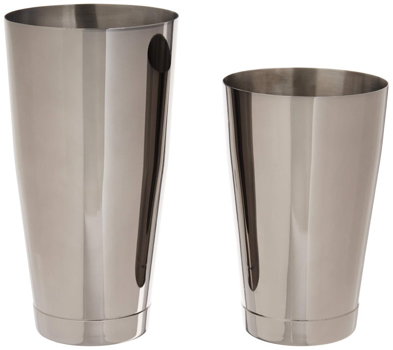 Barfly Cocktail Tin Set 18 oz and 28 oz Gun Metal BlackM37009BK