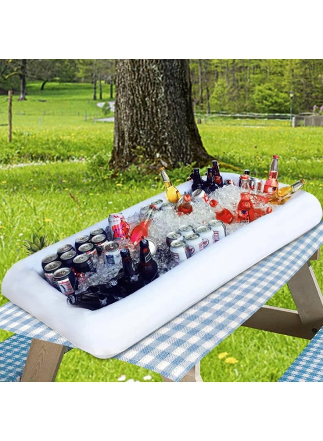 Inflatable Ice Serving Buffet Bar with Drain Plug - BBQ Picnic Pool Party Supplies Buffet Salad Food u0026 Drinks Tray for Party Picnic u0026 Camping - Image 5