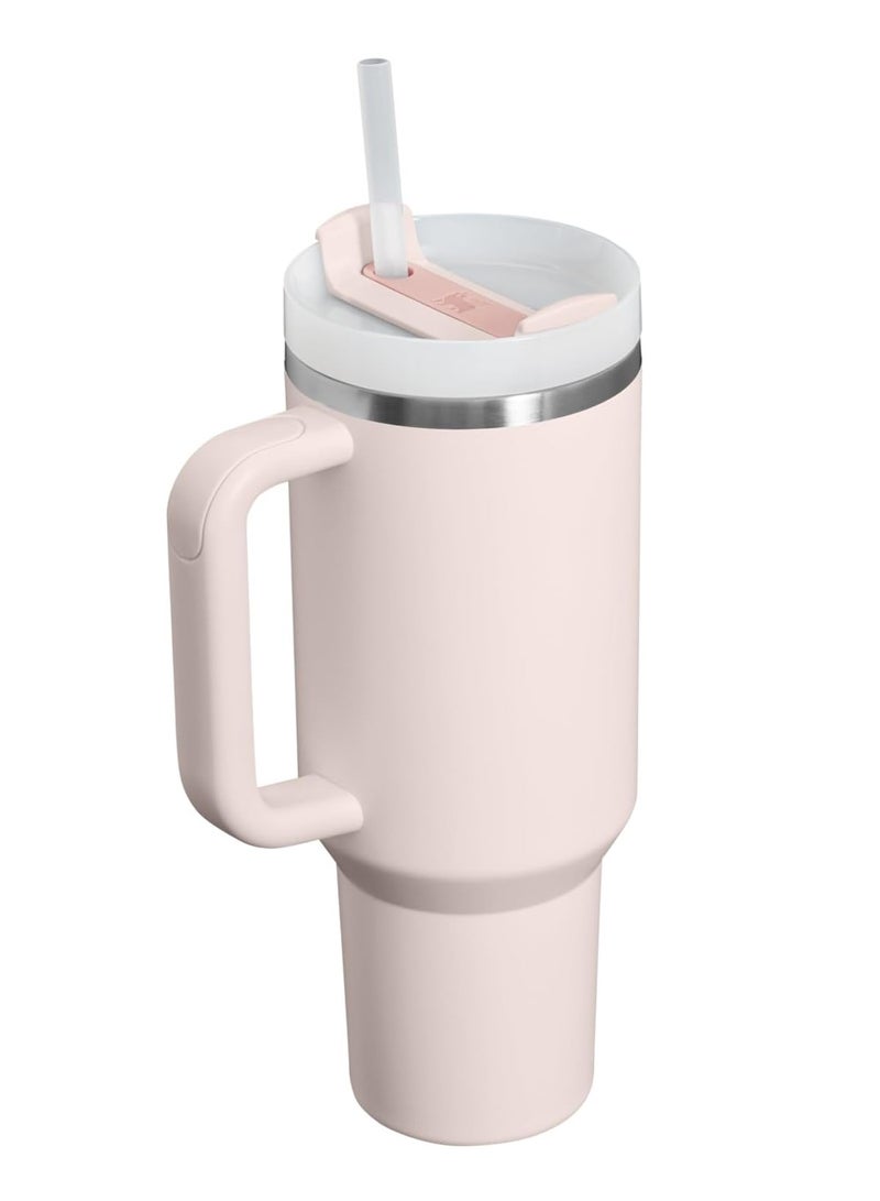 STANLEY Quencher H2.0 FlowState Stainless Steel Vacuum Insulated Tumbler with Lid and Straw for Water, Iced Tea or Coffee, Smoothie and More, Pink(40oz, 1.18L) - Image 2