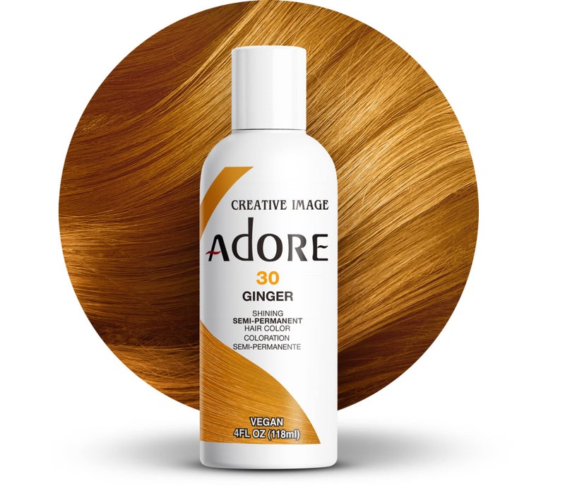 Adore Semi Permanent Hair Color (030 Ginger) | Vegan & Cruelty-Free Brown Hair Dye | No Ammonia, No Peroxide, No Alcohol | 4 Fl Oz (Pack of 1) - Image 1