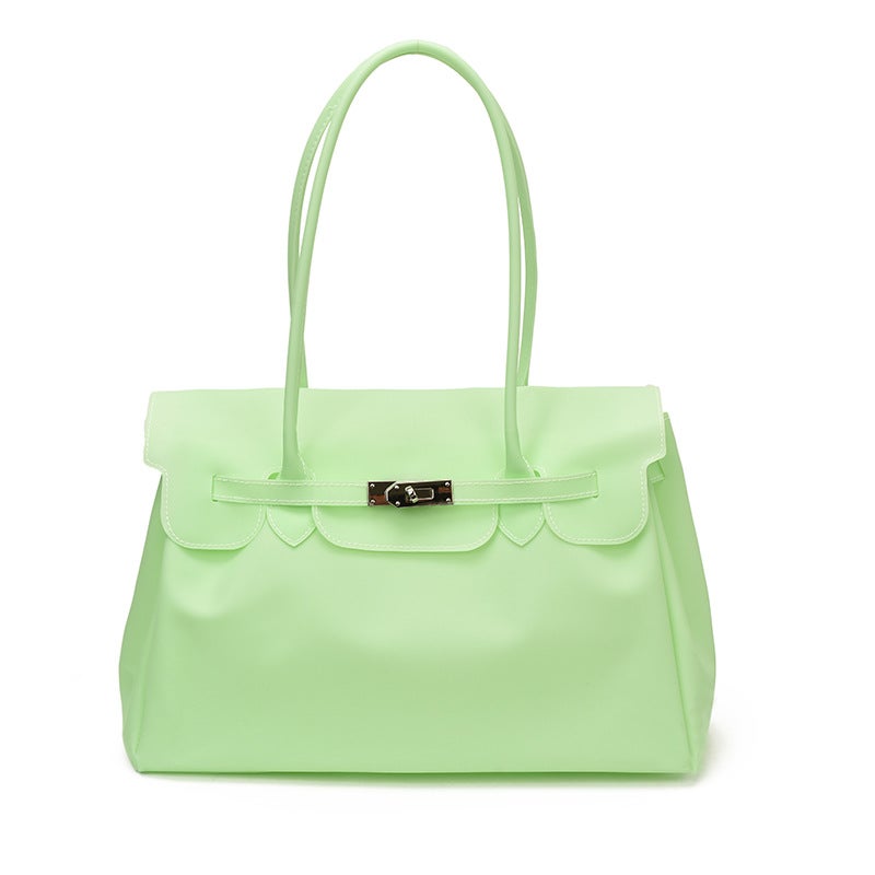Jelly PVC Kelly Shoulder Bag Large Capacity Hand Tote - Image 5